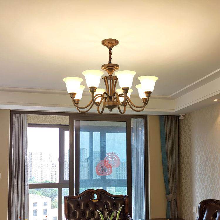 美式吊灯铁艺乡村复古客厅简约田园卧室灯书房餐厅灯饰灯具