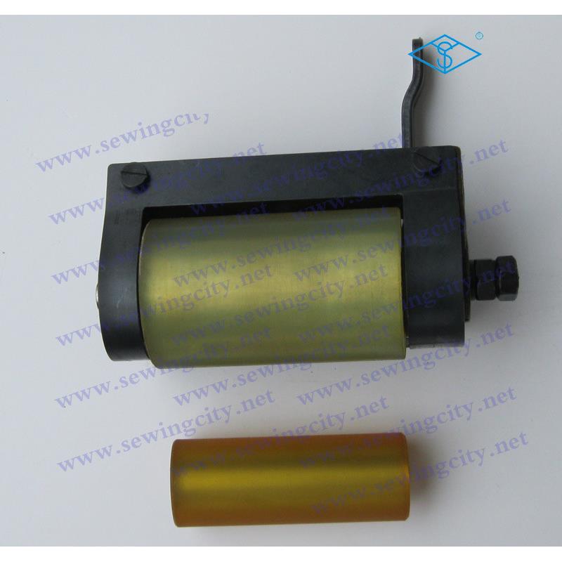 银箭青本VC008橡胶黄平拖布轮12N后拖轮优质多针车带齿尼龙拖轮组