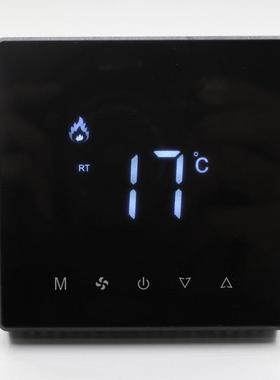 ll黑色灰色水地暖控制面板 水采暖控制器 恒温液晶地热温控开关
