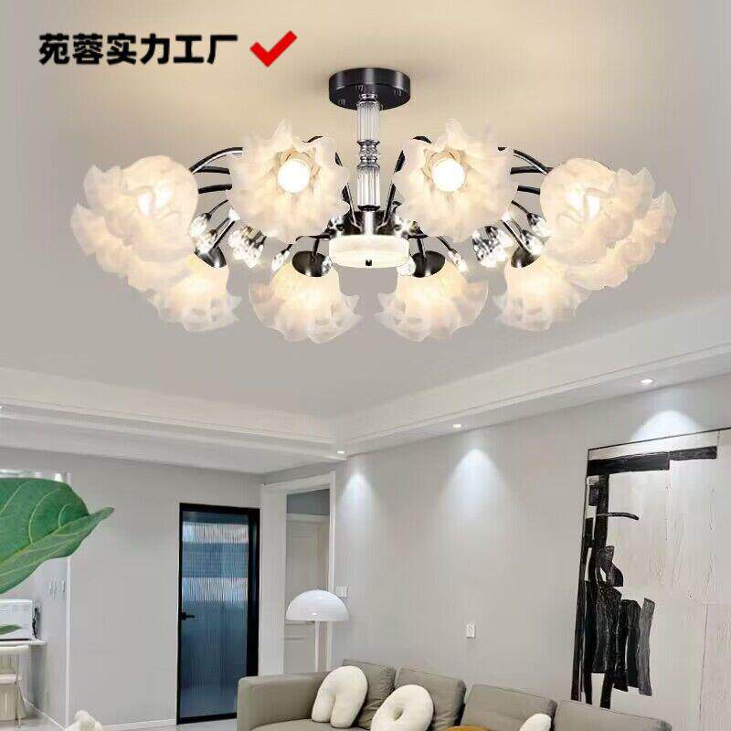 客厅吊灯现代简约卧室吸顶灯装饰led灯超亮餐厅水晶吊顶灯大厅灯