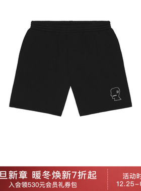 Brain Dead LOGOHEAD 橄榄球短裤 休闲时尚潮流男REVOLVE  黑色