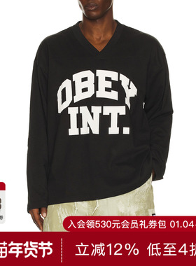 Obey LONG 足球衫 休闲时尚潮流男REVOLVE  黑色