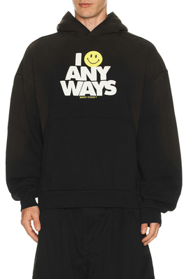 Market SMILEY 连帽衫 休闲时尚潮流男REVOLVE  黑色