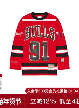 Mitchell & Ness NBA 夹克 休闲时尚潮流男REVOLVE  红色