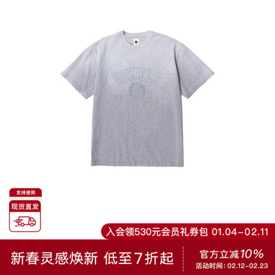 vowels FADED COLLEGIATE T恤 休闲时尚潮流男REVOLVE  仿旧