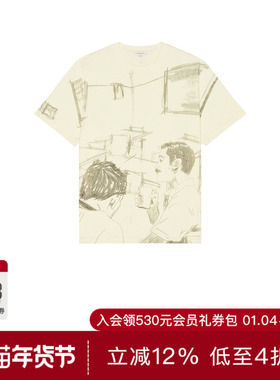 JW Anderson CAFE SCENE T恤 休闲时尚潮流男REVOLVE  黄色