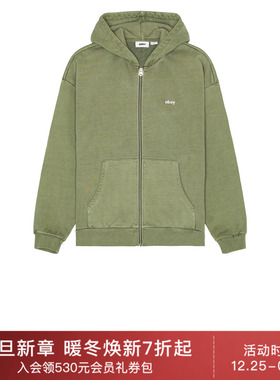 [冬季新品]Obey LOWERCASE连帽拉链卫衣开衫外套潮流美式REVOLVE
