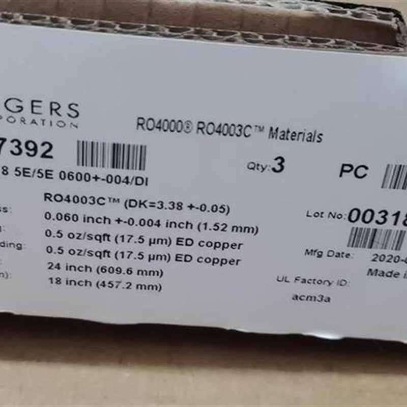 18英寸罗杰斯可加工10mil*Ro301012hoz现Rogers高频成品板材