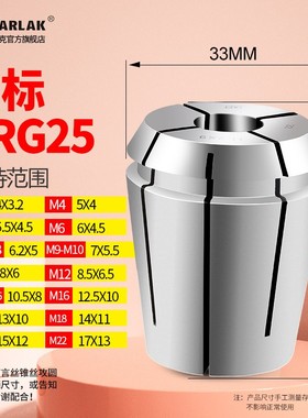ERG丝牙筒夹ER16 20 25 32 40 刚性攻丝夹头攻牙刀柄使用国标日标