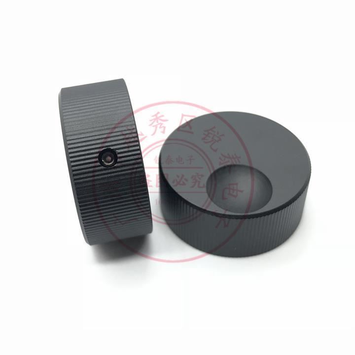 32*13黑色铝旋钮帽 实心铝合金旋钮帽 电位器旋钮帽 大圆点旋钮帽