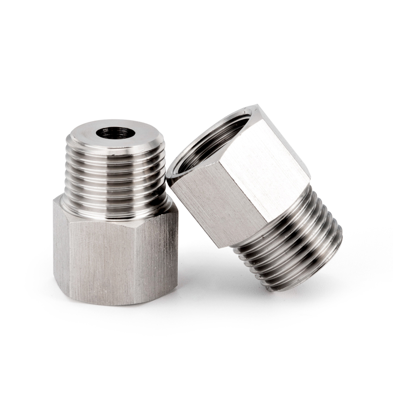 304不锈钢内外丝转换接头 压力表变径补芯M20/14*1.5转234分R NPT