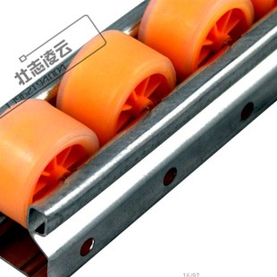 包胶流利条包胶轮子钣金流利条滑轨 铝合金包硅胶轮子滑道 硅胶轮