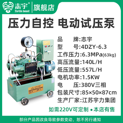 压力自控试压泵4DSY25 40 63 100160管道打压机四缸高压PPR水管