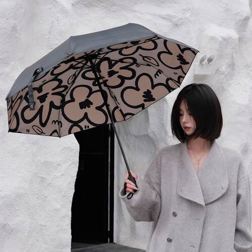 日本SA全自动雨伞女生高颜值晴雨两用加固太阳伞防晒防紫外线遮阳