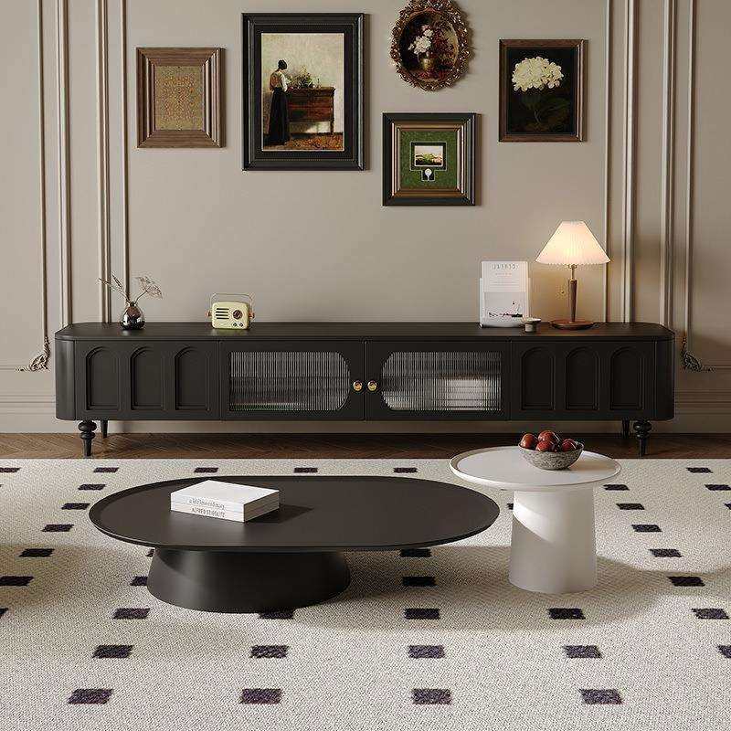 法式复古电视柜茶几组合现代简约客厅地柜实木黑色中古,农机/农具/农膜,播种栽苗器/地膜机,淘宝优惠券,粉丝福利购,淘宝优惠卷