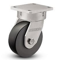 610NX06528S 6寸高强度黑色尼龙活动轮 载重3270KG脚轮