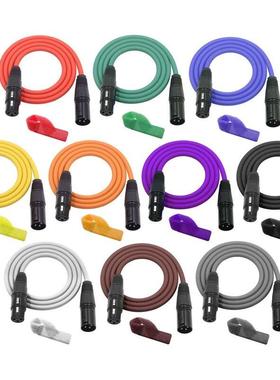 FILIS 平衡线话筒线 卡侬公对母音频线 颜色随机 2米