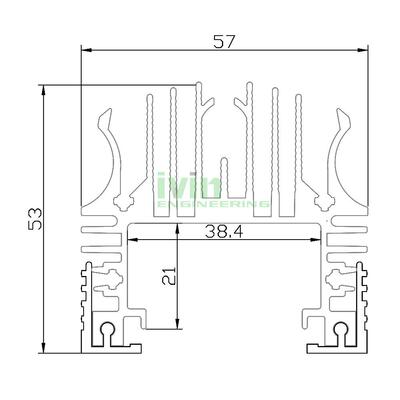 70W洗墙灯外壳套件 LED户外防水洗墙灯外壳套件 5753A