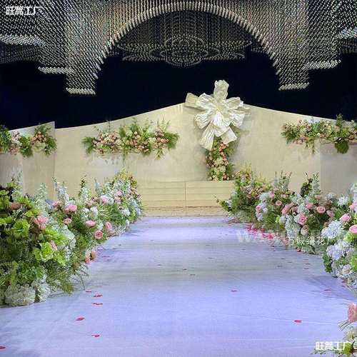 绿色粉路引花大飞燕排绿色绣球假花厂家成品白路引婚礼玫瑰垒德株