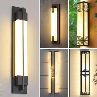 户外壁灯防水新中式别墅庭院门柱灯酒店大门外家用墙壁云石灯室外