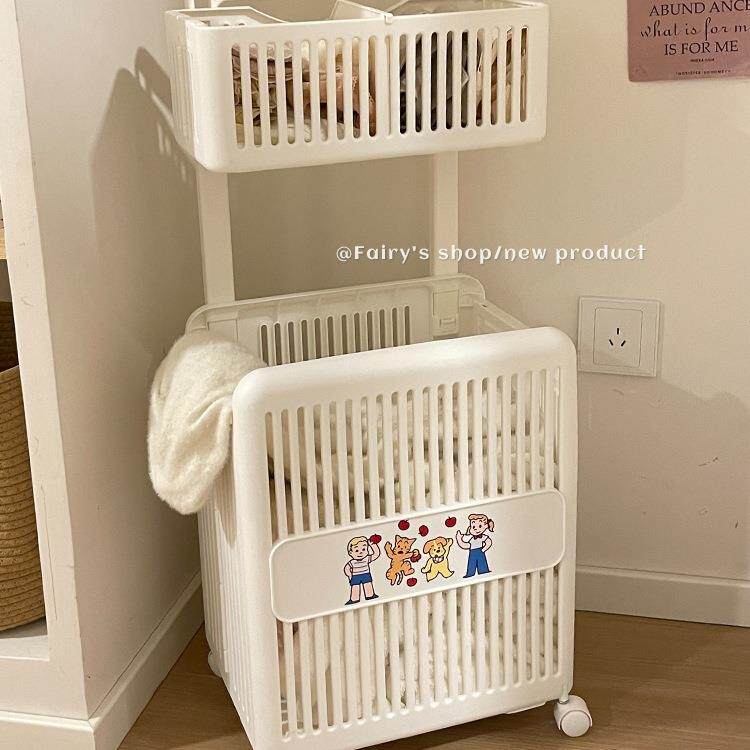 可折叠脏衣篓推车家用脏衣篮带轮脏衣服收纳筐高级感洗衣篮污衣篮