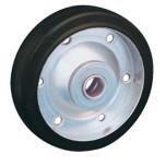 W-5006RS22 150直径 6寸黑色橡胶单轮 轮宽42脚轮
