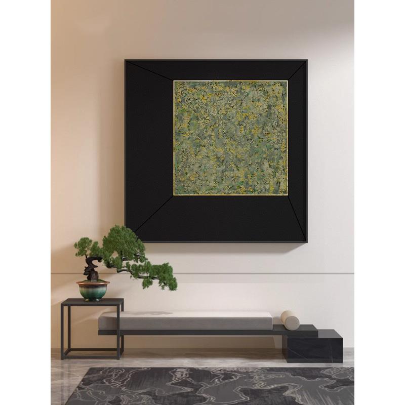 现代新中式系抽象轻奢高级感酒店餐厅玄关客厅装饰画壁画方形挂画