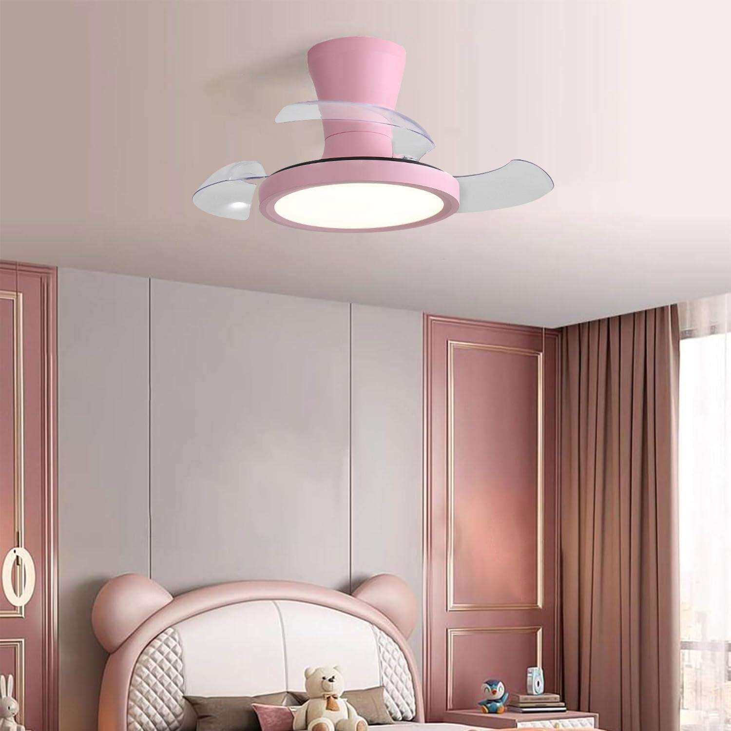 跨境热卖新款LED隐形风扇吸顶灯客厅卧室书房儿童房小型家用灯具