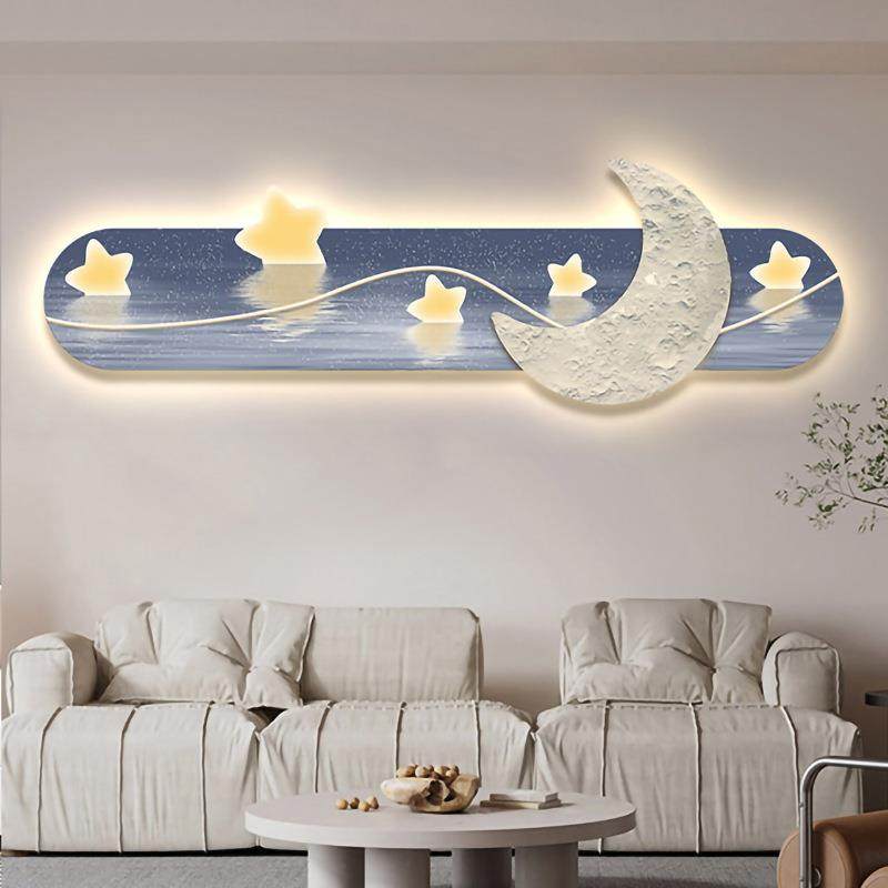轻奢led灯画客厅卧室装饰画简约现代儿童房间挂画月亮壁画高级感,农机/农具/农膜,播种栽苗器/地膜机,淘宝优惠券,粉丝福利购,淘宝优惠卷
