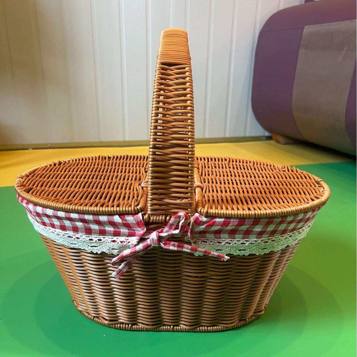 源头工厂仿藤收纳筐户外野餐露营篮藤编野餐手提篮带盖篮购物,农机/农具/农膜,播种栽苗器/地膜机,淘宝优惠券,粉丝福利购,淘宝优惠卷