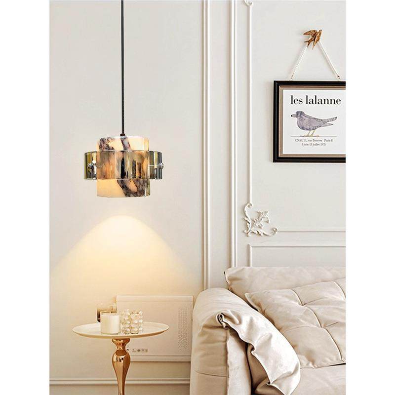 简约轻奢餐厅吊灯吧台新款设计师大理石奢石客厅书房卧室床头吊灯