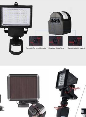 亚马逊爆款厂家90LED庭院灯草坪灯家用户外 防水led太阳能投光灯