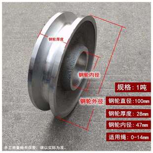 起重滑车地轮滑轮组定滑轮动滑轮铸钢轮滑车轮子钢丝绳导向轮配件