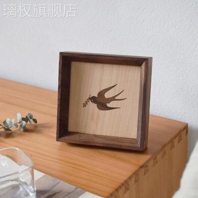 山舍丨拼木画 手工礼物 原木镶嵌 实木装饰画