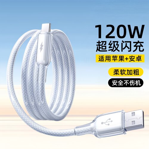 艾胜者双Type-c数据线冰晶编织