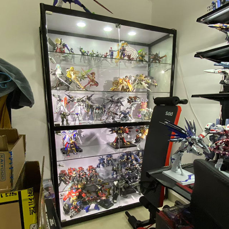 手办展示柜精品化妆品产品玻璃透明展柜奖杯证书陈列柜模型柜