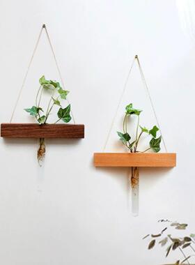 斯堪的纳维亚风格的墙壁装饰水培客厅餐厅墙壁花瓶简单风格实木风