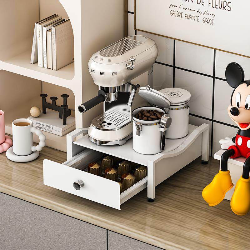 咖啡机置物架台面咖啡器具收纳架子水吧台咖啡角胶囊咖啡收纳底座