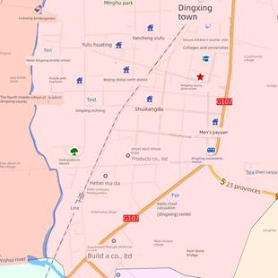 定兴县地图1.15米保定市折叠家庭高清办公室研究新现代墙面贴纸