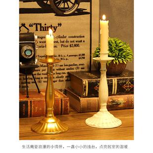 北欧浪漫烛光晚餐道具餐桌装饰品摆设家用现代简约轻奢蜡烛台摆件