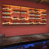 酒架置物架酒柜壁挂红酒柜展示架墙上吧台酒吧餐厅现代简约挂墙式