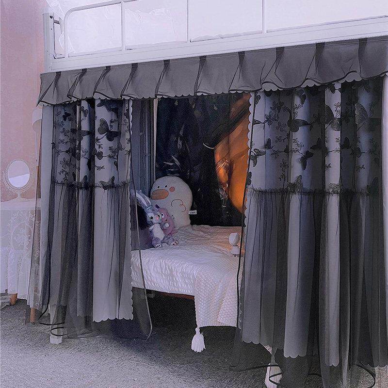 学生宿舍床帘下铺自粘滑轨免支架强遮光便捷安装下桌遮挡暗黑风,床上用品,床幔,淘宝优惠券,粉丝福利购,淘宝优惠卷
