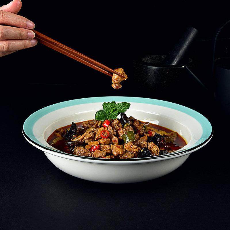 北欧风圆形陶瓷大汤碗饭店餐厅水煮鱼酸菜鱼毛血旺超大号加深汤盆,餐饮具,盆,淘宝优惠券,粉丝福利购,淘宝优惠卷