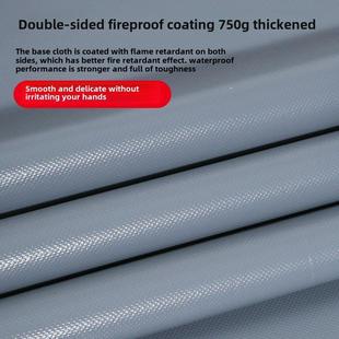 加厚阻燃防火灰色Pvc刮刀篷布雨棚防水遮阳车户外遮阳雨布