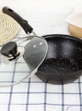 特厚铁锅麦饭石不粘锅18Cm22Cm婴儿辅食小平底煎锅锅不粘锅面锅