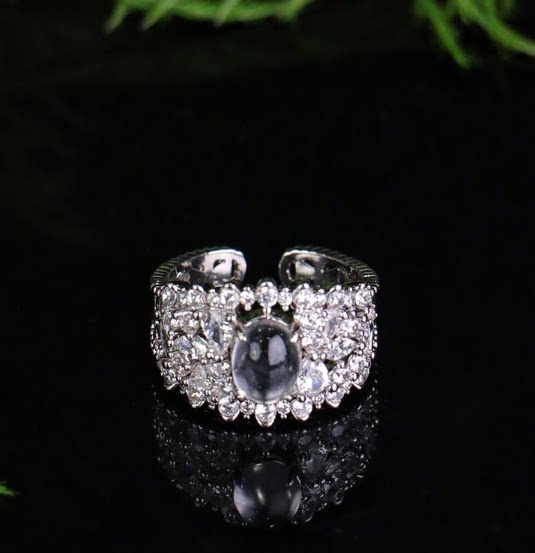 【小田专属】新款天然水沫子活口戒指简约百搭KBR501031002