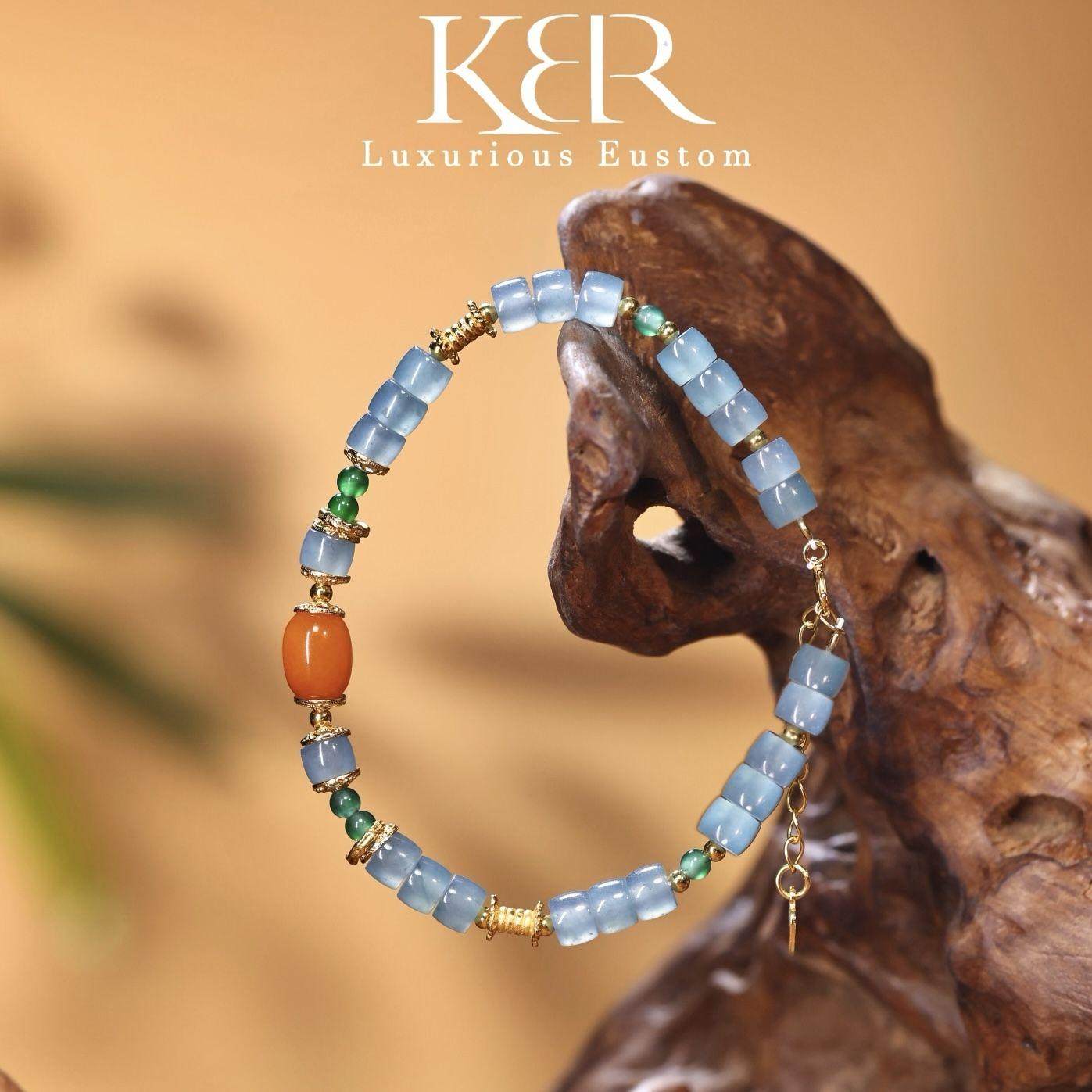 【珠宝节专享】新款天然A货翡翠枣珠蜜蜡单圈手串简约KBR50613002,珠宝/钻石/翡翠,手链/手串,淘宝优惠券,粉丝福利购,淘宝优惠卷