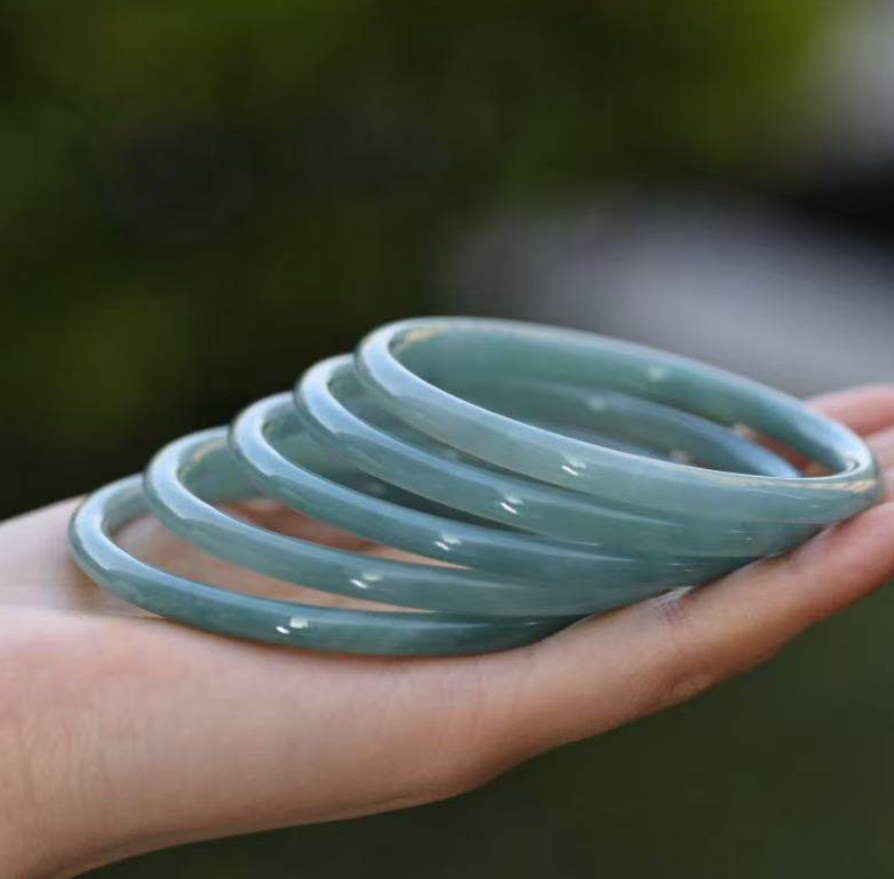 【新年珠宝节】天然A货翡翠叮当手镯多样性发其一KBR51030002