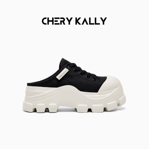 cherykally休闲风包头半拖鞋女