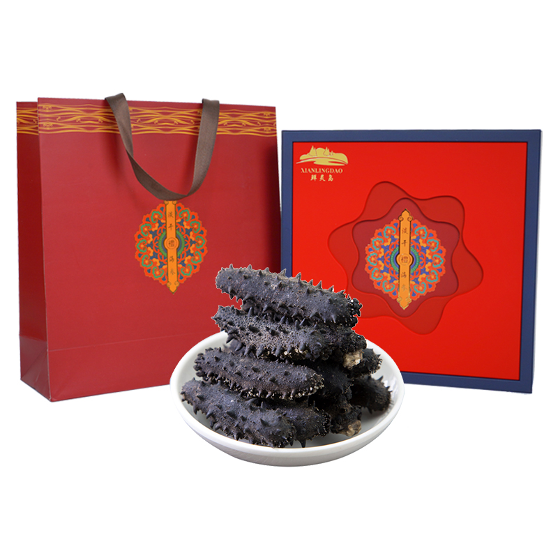 节日团购鲜灵岛淡干海参礼盒